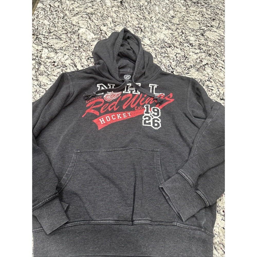 Detroit Red Wings Hockey Black NHL Pullover Hoodie Sweatshirt G111 Carl Banks M